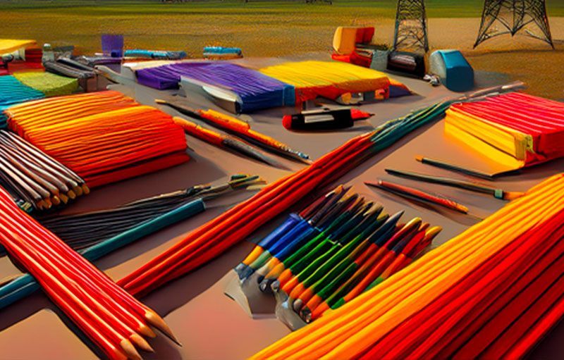 assortimento di materiale elettrico 
